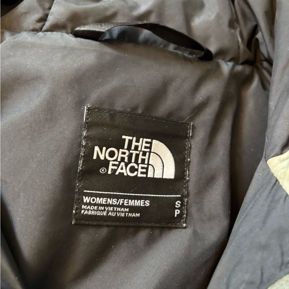NORTH FACE Harway Jacket With Faux Fur Tin Burnt Olive Green Waxed Camo SZ Sm - Picture 6 of 8